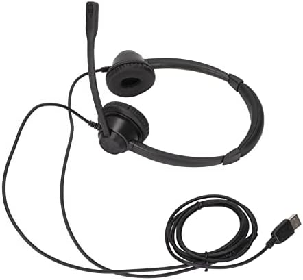 Headset de escritório com fio, redução de ruído do fone de ouvido Binaural USB confortável flexível para call center para