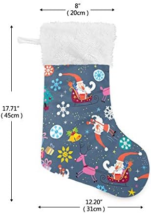 Pimilagu Cute Christmas Papai Noel e meias de Natal de veado 1 pacote 17,7 , meias penduradas para decoração de Natal