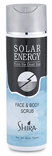 Energia Shira-Solar Face & Body Scrub de minerais do mar morto, esfoliante e esfoliação de limpeza para todos os tipos
