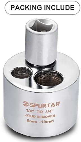 Spurtar Stud Remover Fit 1/4 a 3/4 Extrator de parafuso divisor de porca com rolo serrilhado e trava de came, ferramenta de extrator