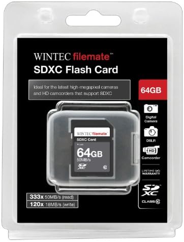 64 GB Classe 10 SDXC High Speed ​​Memory Card 50Mb/S. Para Canon PowerShot Elph 510 HS PowerShot G12 Câmeras. Perfeito para filmagens
