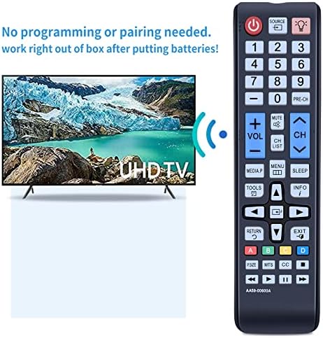 AA59-00600A Controle remoto de substituição Compatível para Samsung TV UN22F5000AF UUN26EH4000 N26EH4000F UN26EH4000FXZA UN29F4000