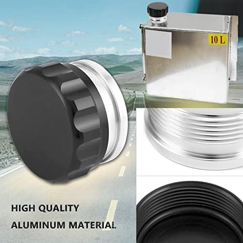 Bagaraatan 2 50mm Universal Aluminum Loy Sold Baret no tanque de água de óleo do pescoço do pescoço Tanque de água preto