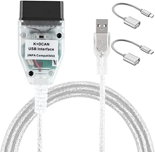 LZLRUN K+CAN K+DCAN CULHO CABO DE TOLA DE DANIONAÇÃO OBD USB Interface para BMW com FT232RL NCS Codificação Winkfp Tool32