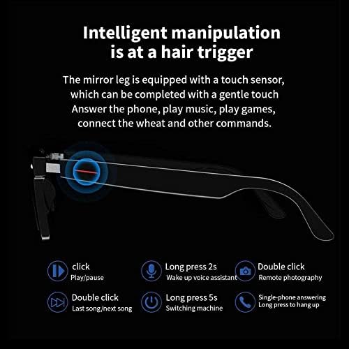 Hfingaqex Óculos inteligentes Bluetooth e3 chamando óculos de sol esportes de áudio ao ar livre de óculos grátis p5u5