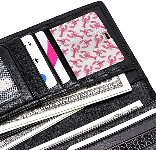 Lagosta rosa usb flash drive personalizado cartão