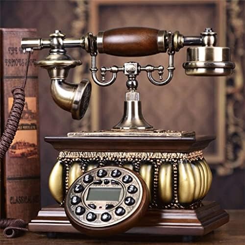 DLVKHKL RETRO Telefone antigo da área de telefonia vintage com fio Telefone fixo com exibição de identificação de chamadas para