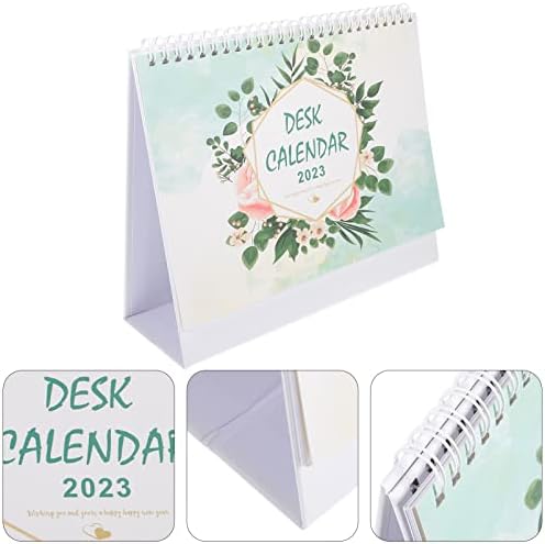 KISANGEL 5PCS2023 Cronograma de tempo A programação espessa e design de escolaridade do calendário diário Desktop Decorativo Decorativo