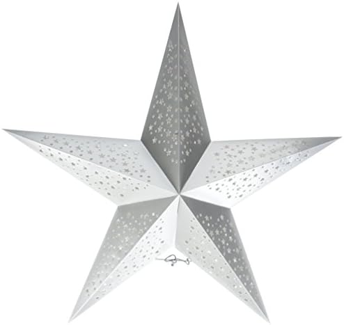 Feliz vendas HSSL-FSSVRA Frozen Star Paper Star Lantern Silver, 13 x 10 x 0,5