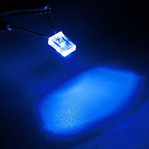50pcs 2x5x7mm água clara quadrado retângulo azul lâmpada LED LED
