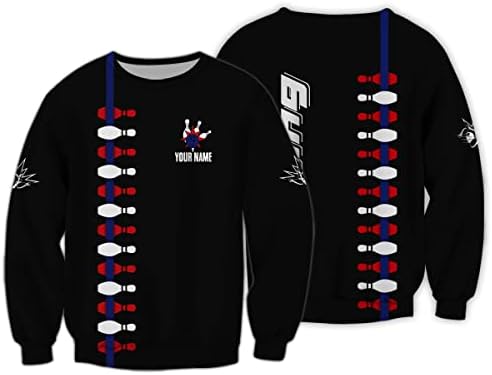 Camisa personalizada de boliche para homens, camisas de boliche personalizadas para mulheres, Bowler Gifts Bowling Shirts 3D