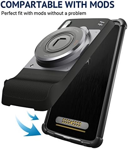 Casewe - Motorola Moto Z2 Force Protetive Bumper Case Caso/Compatível com MOTO MODS - Todos os pretos foscos