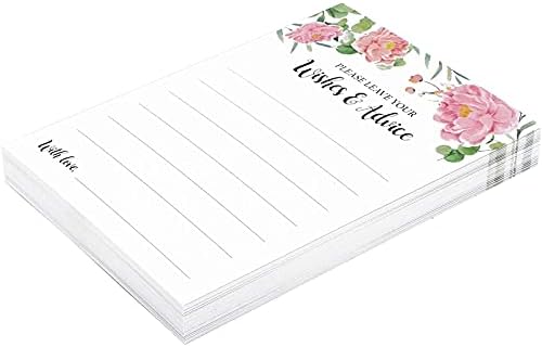 Desejos florais e cartões de conselho para casamentos