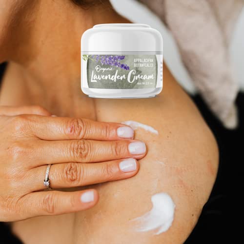 Appalachian Botanical Co Organic Lavender Cream, 2 oz - Creme de mão de lavanda - Creme do corpo - Creme de rosto - Loção