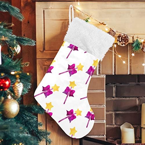 Tarity Christmas meias 1 pacote grande 18 em meias de natal com lareira de varinha mágica fofa pendurado meias de