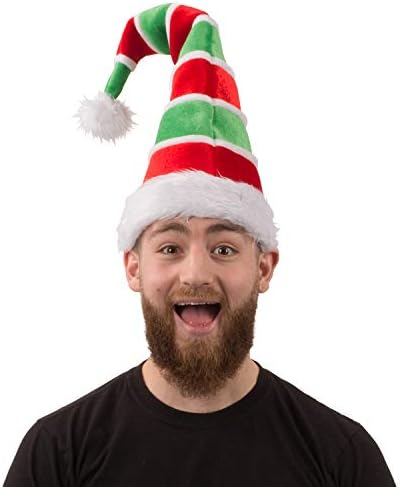 Tigerdoe Long Papai Noel e chapéu de elfo - chapéus de Natal listrados - chapéus de férias - chapéus de fantasia - 2 pacote
