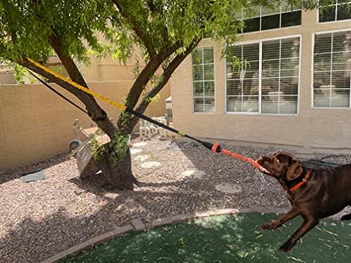 Bungee de cachorro brinquedo 20,35 ft brinquedo interativo reforçado com dois brinquedos de corda de substituição -