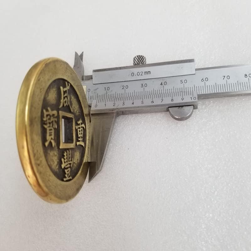 Avcity Antique espessou o pingente de cobre de bronze de cinco lances xianfeng com um diâmetro de cerca de 60 mm e uma espessura