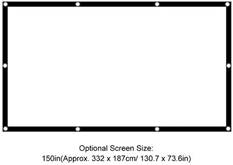 150 polegadas Tela Projector Screen Parede Montada 16: 9 HD Dobável Anti Crease Filmes de projeção portátil Tela Fit for