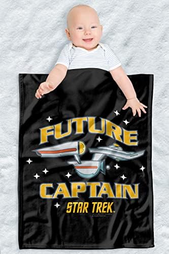 Trek Trek Soft Fleece Baby Blain para criança infantil, durante toda a estação Cribe Concers joga 30 x40 Future Capitão