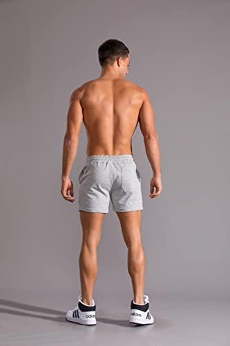 Gunlire Men's Athletic Workout Gym shorts Cantura elástica de algodão 3 Unsam, com shorts curtos com bolsos