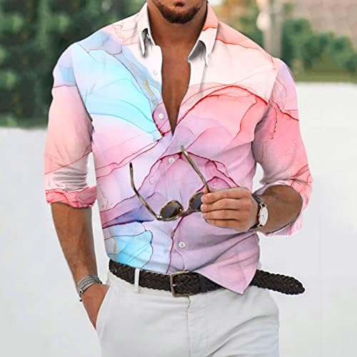 camisas de manga longa ayaso para homens de botão leve para baixo do stand tops blush Outdoor ao ar livre shirt de ajuste regular