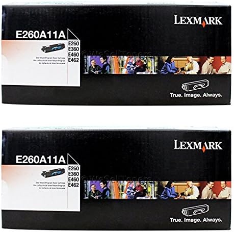 LEXMARK E260A11A PROGRAMA DE TONER DE TONER DE RETORNO 2-PACK PARA E260, E360, E462