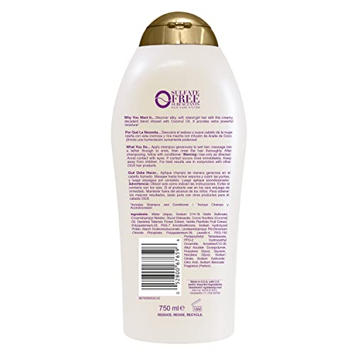 OGX Remédio de dano extra de força + shampoo de óleo milagroso para cabelos secos, crespos ou grossos, shampoo de domesticação
