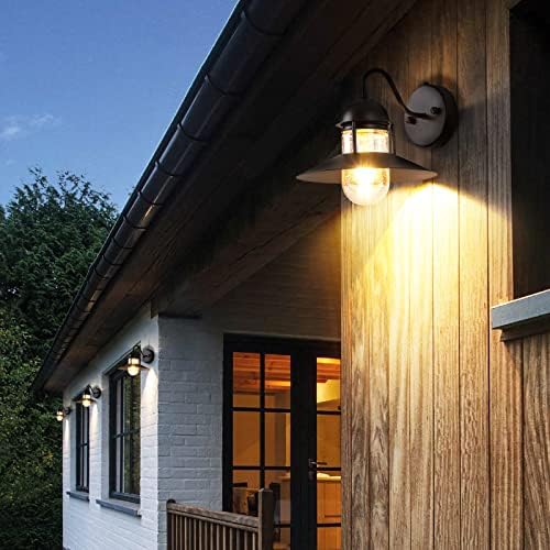 Aproveitando a iluminação ao ar livre Adeia de iluminação ao ar livre, luzes de varanda 2 pacote de parede externa 2, inclui lâmpada