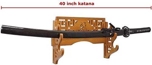 Lucknight Display Stand Stand 2- Stand Stand Mount Mount Wood Samurai Sword Display Stand Stand Stand