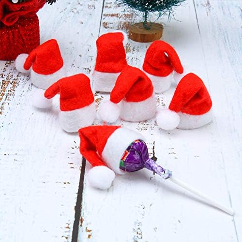 Oneyim 24pcs Mini Santa Hat Small Doll Capa Decoração de Natal em casa