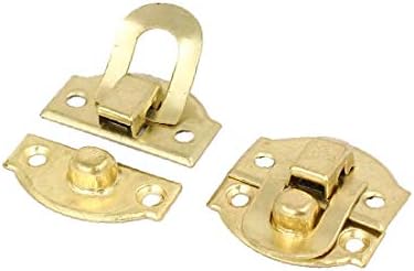 X-Dree Jewelry Box Caso de presente trava Hasp trava de bloqueio de ouro 6pcs (Caja de Regalo Caja de Regalo Cierre