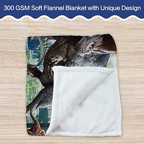Arremesso de flanela de dinossauros cobertor cobertor de lã, cobertor confortável companheiro de dinossauro quente para sofá-sofá,