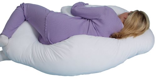 Leachco Snoogle Loop Gravidez/Maternidade Contrated Fit Body Pillow, marfim, 60 L x 23 W x 8,5 D