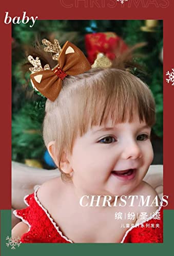 1Pair Christmas Clips Kit 2pcs grandes pinos de cabelo de bow bow little rena