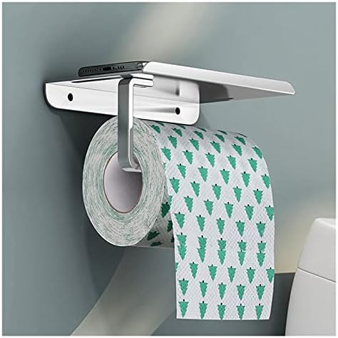 Xdchlk cozinha montada na parede de papel higiênico rolo de papel prateleira de papel higiênico com acessórios de bandeja de