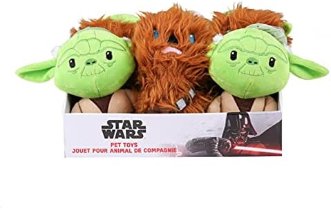 Star Wars for Pets Dog Toys | 48 PC BING PLUSH TOYS PLUSH TOYS ARMORTIMENTO ANTECESSO | Yoda, Chewbacca, Darth Vader, Storm