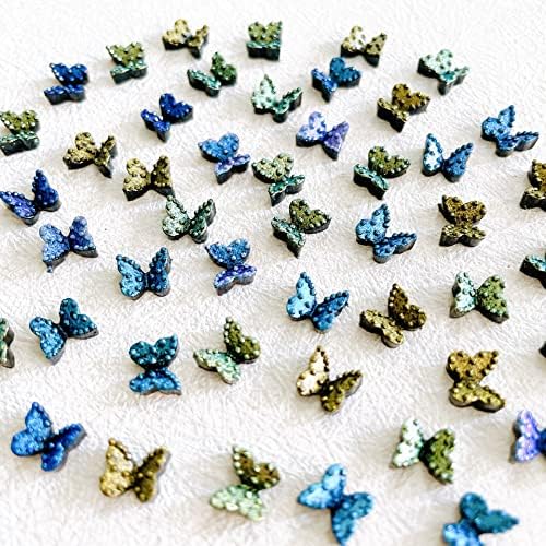Liudamai 30pcs 5D Dot Butterfly Jewelry Textura Metal Resina Butterfly Acessórios Diy