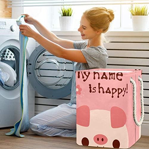 Unicey Happy Pig Laundry Horty Torthsible Basking para Bin Bin Hort