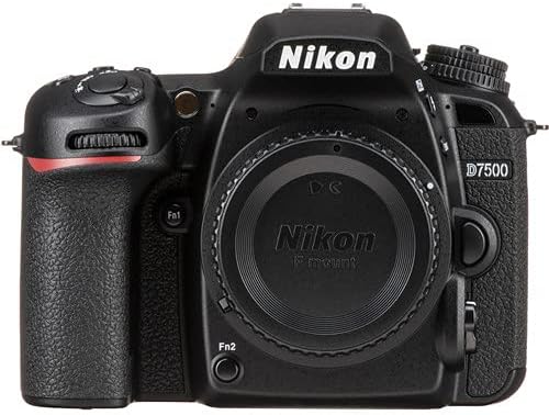 Câmera Nikon D7500 DSLR com pacote de vídeos de lentes de 18-55mm com RODE VIDE MIC GO + 64 GB Memória + Flash, Bolsa de
