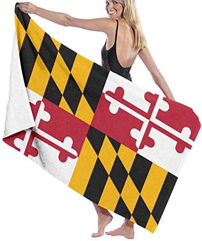 Bandeira de Maryland Microfiber Beach Toalhas grandes para o banheiro toalha de banho seco rápido para homens homens