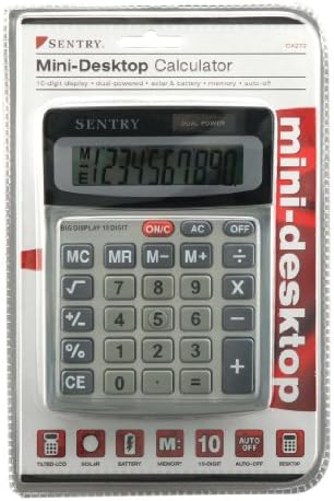 Sentry Mini Desktop Calculator, prata/preto