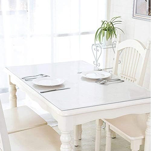Talha de mesa redonda de YQ WHJB PVC, protetor de mesa transparente, tampa de mesa clara e à prova de óleo à prova