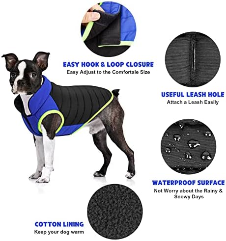 Casaco de cachorro - casaco de inverno para cachorro, jaqueta de cão de clima frio com arnês buraco à prova de vento à prova