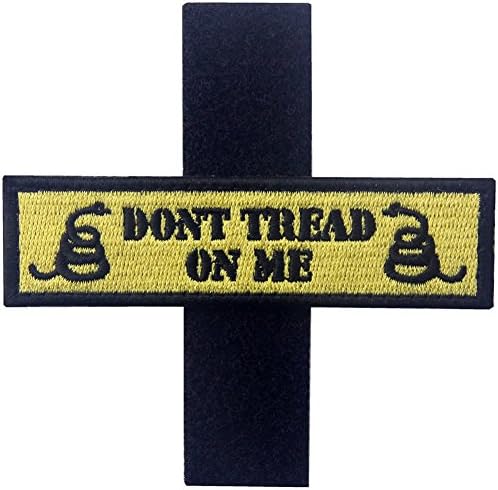 Tactical não pise em mim Milltary Bordiques Aplique Morale Hook & Loop Patch - Amarelo e Preto