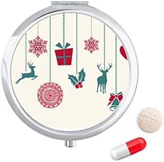 Christmas Elk Snowflake Heart Festival Caso Caso de bolso Caixa de armazenamento Distribuidor de contêiner