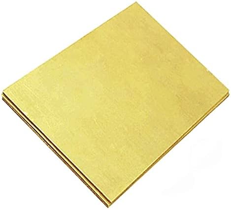 Zhengyyuu Brass Placa de cobre Folha de folha de folha de bronze espessura 0,03 , 4 x6 amplamente usada no desenvolvimento de