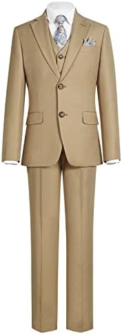 Marvelous Kids Boys Formal Suit Formal Conjunto 5 Peças Fashion Slim Fit Suits