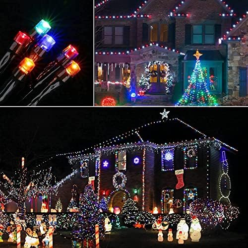 Luzes solares de Natal à prova d'água ao ar livre, AGVMI 78,8 pés 240 LED LUZES MULTICOLOR FAIRY String Lights