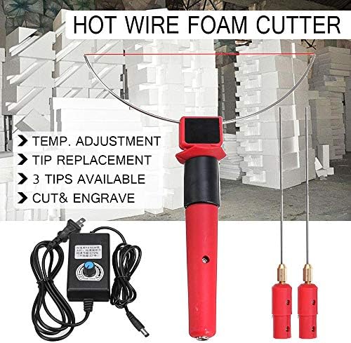 Hlight Hot Wire Cutter 300-400 ° C Forte potência 24W Kit de cortador de espuma quente para corte de espuma Corte de algodão de